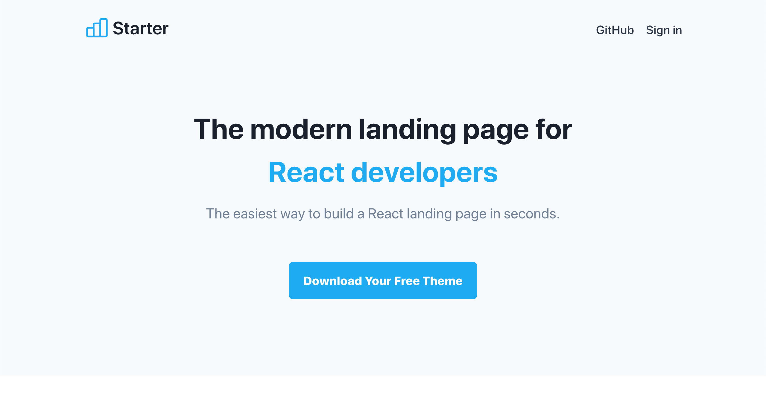 Default page view