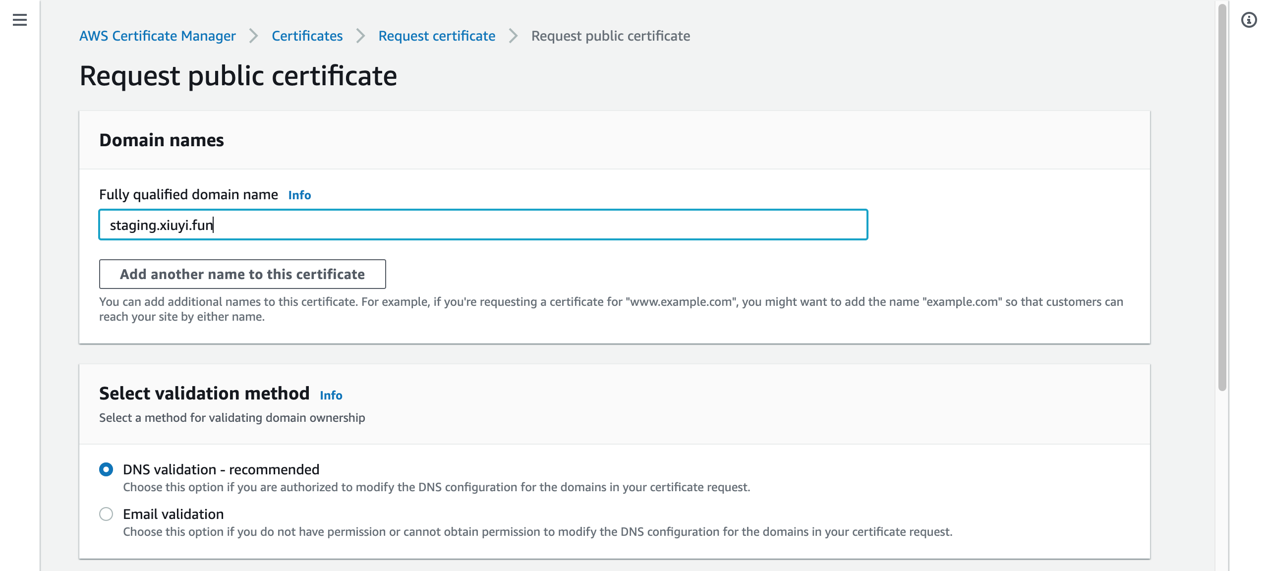 Fully qualified domain name